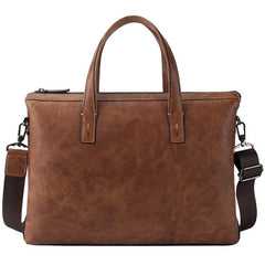 Leather Vintage Mens 14-inch Blue Briefcase Lawyer Briefcases Laptop Briefcase Business Briefcase For Men - imessengerbags