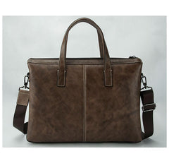 Leather Vintage Mens 14-inch Blue Briefcase Lawyer Briefcases Laptop Briefcase Business Briefcase For Men - imessengerbags