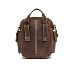 Casual Brown Leather Small Side Bags Waist Bag Belt Pouch Messenger Bag Courier Bag for Men - imessengerbags
