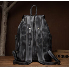 Light Brown Casual Mens Leather 15-inch Computer Backpack Dark Brown Travel Backpacks School Backpacks for men - imessengerbags