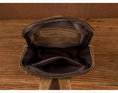 Cool Light Brown Leather Mens 10 inches Sling Bag Crossbody Pack Chest Bag for men - imessengerbags