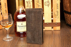 Light Brown Vintage Mens long Wallet Dark Brown Clutch Wallet Long Wallets for Men - imessengerbags