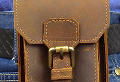 MEN LEATHER Belt Pouch WAIST BAG HIP PACK BELT BAG CELL PHONE HOLSTERS - imessengerbags