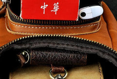 MEN LEATHER Belt Pouch WAIST BAG HIP PACK BELT BAG CELL PHONE HOLSTER
