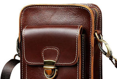 MEN LEATHER Belt Pouch WAIST BAG HIP PACK BELT BAG CELL PHONE HOLSTERS Shoulder Bag