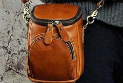 MEN LEATHER Belt Pouch WAIST BAG HIP PACK BELT BAG CELL PHONE HOLSTER