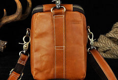 MEN LEATHER Belt Pouch WAIST BAG HIP PACK BELT BAG CELL PHONE HOLSTER
