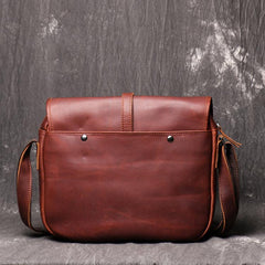 Maroon Cool Leather 10 inches Brown Messenger Bag Side Bag Courier Bag For Men