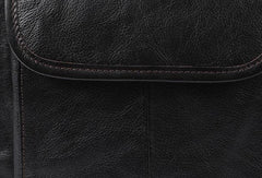 Men Leather Black Handbag Messenger Bag Crossbody bag Cool For Men