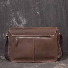 Men Leather Messenger Bag Cool Vintage Crossbody Bag Shoulder Bag for men