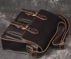 Men Leather Messenger Bag Cool Vintage Crossbody Bag Shoulder Bag for men