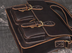 Men Leather Messenger Bag Cool Vintage Crossbody Bag Shoulder Bag for men