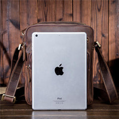 Men Leather Small Messenger Bag Cool Vintage Shoulder Bag for men