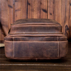 Men Leather Small Messenger Bag Cool Vintage Shoulder Bag for men