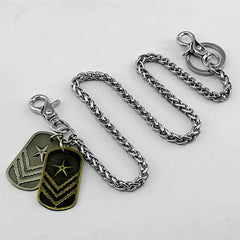 Cool Silver Tag Men's Pants Chain Biker Wallet Chain Jeans Chain Jean Chain Wallet Chain For Men - imessengerbags