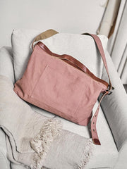 Canvas Womens Mens Pink Leather Large Messenger Bag Courier Bag Green Postman Bag for Men Women - imessengerbags