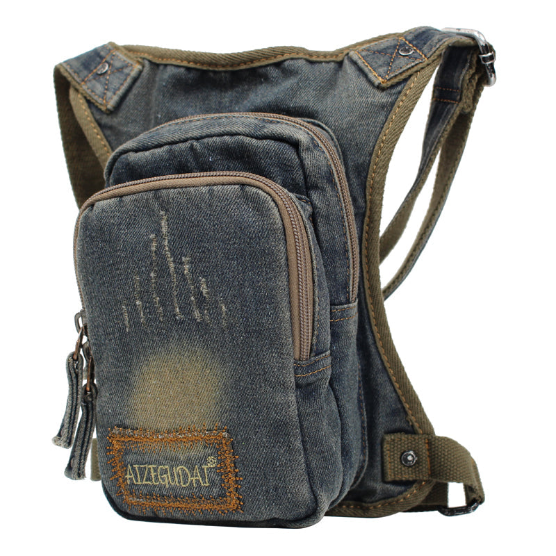 Jean thigh bag denim drop leg bag