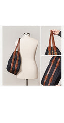 Fashion Mens Black Nylon Leather Large Handbag Tote Bag Messenger Bag Travel Bag for Men - imessengerbags