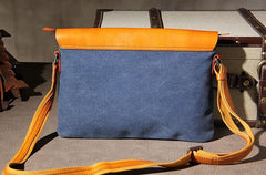 Mens Canvas Leather Messenger Bag Shoulder Bag Crossbody Bag for Men