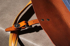 Mens Canvas Leather Messenger Bag Shoulder Bag Crossbody Bag for Men