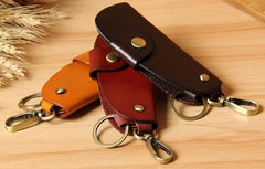Mens Cool Key Holders Handmade Leather Car Key Card Holder Car Key Case for Men - imessengerbags