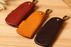 Mens Cool Key Holders Handmade Leather Car Key Card Holder Car Key Case for Men - imessengerbags