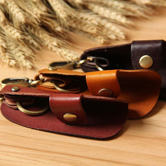 Mens Cool Key Holders Handmade Leather Car Key Card Holder Car Key Case for Men - imessengerbags
