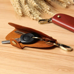 Mens Cool Key Holders Handmade Leather Car Key Card Holder Car Key Case for Men - imessengerbags
