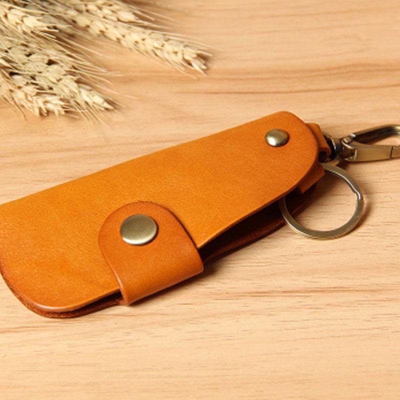 Mens Cool Key Holders Handmade Leather Car Key Card Holder Car Key Case for Men - imessengerbags