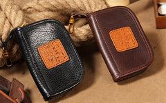 Mens Cool Key Wallet Handmade Leather Car Key Card Holder Car Key Case for Men - imessengerbags
