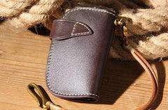 Mens Cool Key Wallet Handmade Leather Car Key Card Holder Car Key Case for Men - imessengerbags