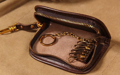 Mens Cool Key Wallet Handmade Leather Car Key Card Holder Car Key Case for Men - imessengerbags