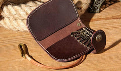 Mens Cool Key Wallet Handmade Leather Car Key Card Holder Car Key Case for Men - imessengerbags