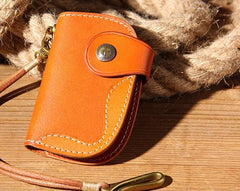 Mens Cool Key Wallet Handmade Leather Car Key Card Holder Car Key Case for Men - imessengerbags