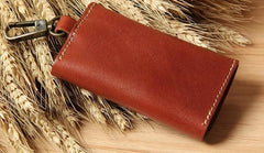 Mens Cool Key Wallet Handmade Leather Car Key Card Holder Car Key Case for Men - imessengerbags