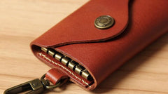 Mens Cool Key Wallet Handmade Leather Car Key Card Holder Car Key Case for Men - imessengerbags