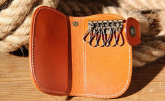 Mens Cool Key Wallet Handmade Leather Car Key Card Holder Car Key Case for Men - imessengerbags