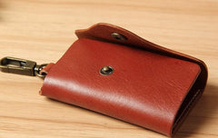 Mens Cool Key Wallet Handmade Leather Car Key Card Holder Car Key Case for Men - imessengerbags