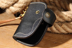 Mens Cool Key Wallet Handmade Leather Car Key Card Holder Car Key Case for Men - imessengerbags