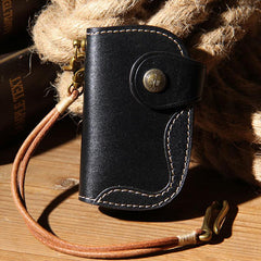 Mens Cool Key Wallet Handmade Leather Car Key Card Holder Car Key Case for Men - imessengerbags