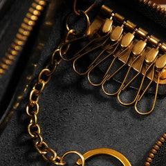 Mens Cool Key Wallet Handmade Leather Car Key Card Holder Car Key Case for Men - imessengerbags