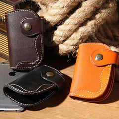 Mens Cool Key Wallet Handmade Leather Car Key Card Holder Car Key Case for Men - imessengerbags