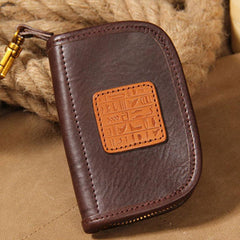 Mens Cool Key Wallet Handmade Leather Car Key Card Holder Car Key Case for Men - imessengerbags