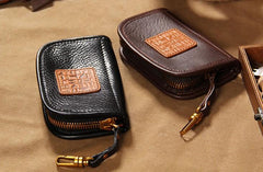 Mens Cool Key Wallet Handmade Leather Car Key Card Holder Car Key Case for Men - imessengerbags