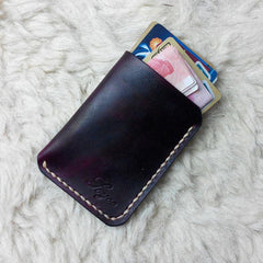 Mens Leather Slim Front Pocket Wallets Leather Cards Wallet for Men - imessengerbags