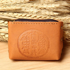 Mens Small CHange Wallet Pouch Leather With Key Card Holder Car Key Case for Men - imessengerbags