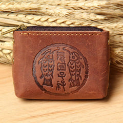 Mens Small CHange Wallet Pouch Leather With Key Card Holder Car Key Case for Men - imessengerbags