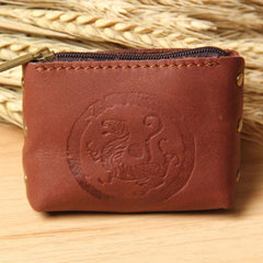 Mens Small CHange Wallet Pouch Leather With Key Card Holder Car Key Case for Men - imessengerbags