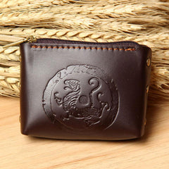 Mens Small CHange Wallet Pouch Leather With Key Card Holder Car Key Case for Men - imessengerbags