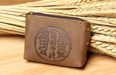 Mens Small CHange Wallet Pouch Leather With Key Card Holder Car Key Case for Men - imessengerbags